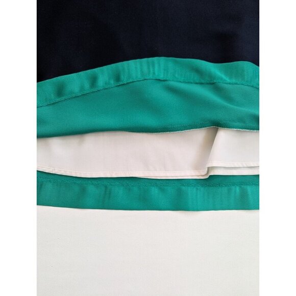 Banana Republic Color Block Midi Summer Sleeveless Dress Sz10 Blue White Green - Picture 11 of 13